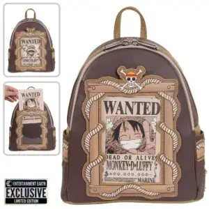Loungefly One Piece Luffy Wanted Poster Mini Backpack Exclusive